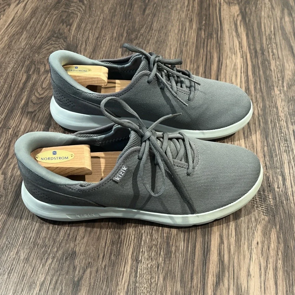 Kizik Madrid Eco Knit Gray Comfort Walking Shoes Men's Size 12 Women's 13.5